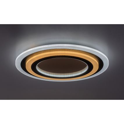 Rabalux - LED Plafon ściemnialny LED/56W/230V 3000/4000/6000K matowy chrom/czarny + zdalne sterowanie