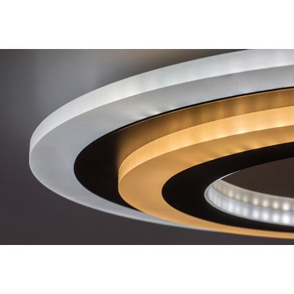 Rabalux - LED Plafon ściemnialny LED/56W/230V 3000/4000/6000K matowy chrom/czarny + zdalne sterowanie