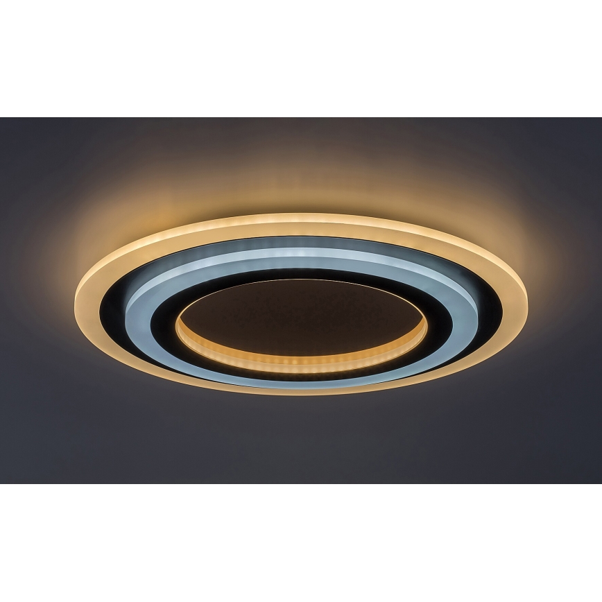 Rabalux - ściemnialna oprawa sufitowa LED/56W/230V 3000/4000/6000K matowy chrom/czarny + pilot zdalnego sterowania śr. 45 cm