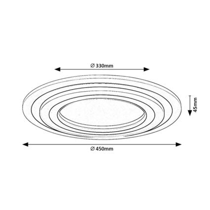 Rabalux - ściemnialna oprawa sufitowa LED/56W/230V 3000/4000/6000K matowy chrom/czarny + pilot zdalnego sterowania śr. 45 cm