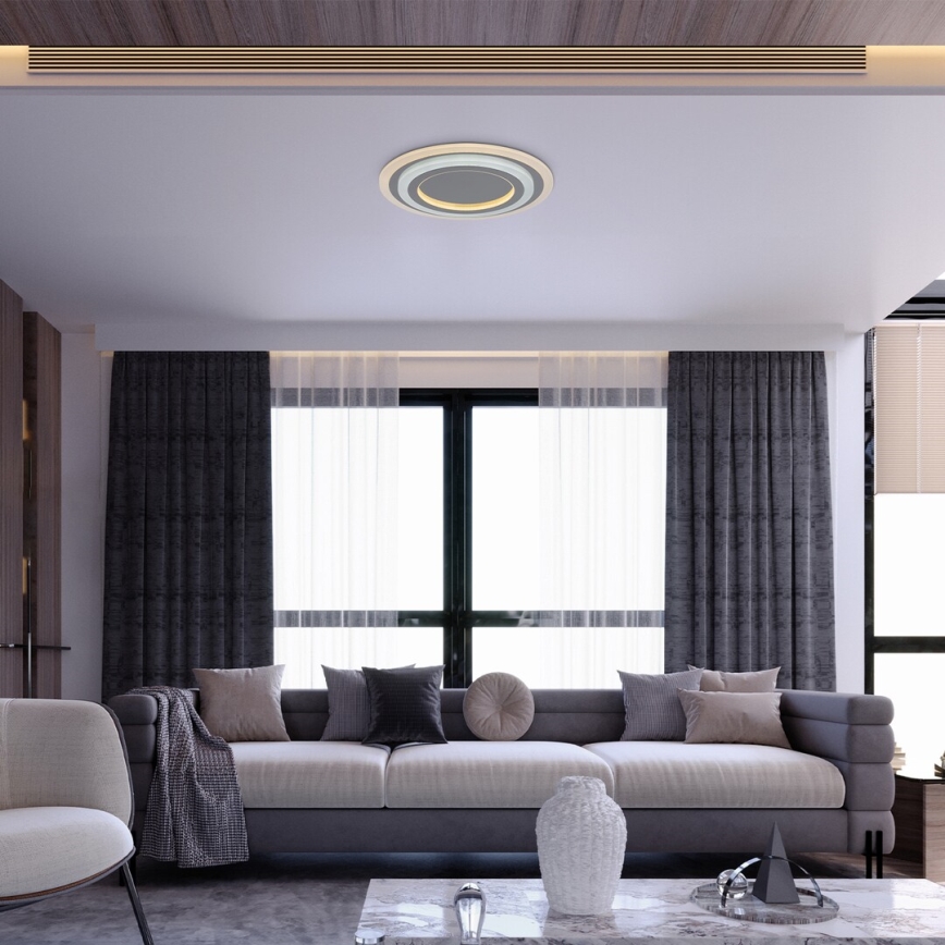 Rabalux - LED Plafon ściemnialny LED/56W/230V 3000/4000/6000K matowy chrom + zdalne sterowanie