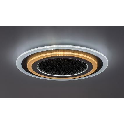 Rabalux - LED Plafon ściemnialny LED/56W/230V 3000/4000/6000K czarny + zdalne sterowanie