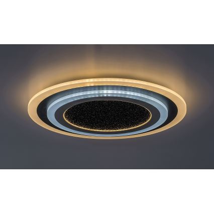 Rabalux - ściemnialna lampa sufitowa LED/56W/230V 3000/4000/6000K czarna z pilotem Ø 45 cm