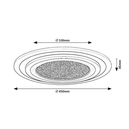 Rabalux - ściemnialna lampa sufitowa LED/56W/230V 3000/4000/6000K czarna z pilotem Ø 45 cm