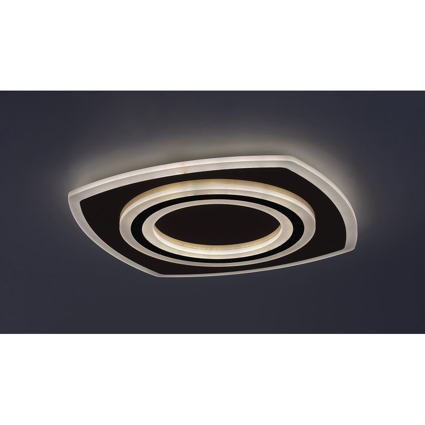 Rabalux - LED Plafon ściemnialny LED/60W/230V 3000/4000/6000K matowy chrom/czarny + zdalne sterowanie