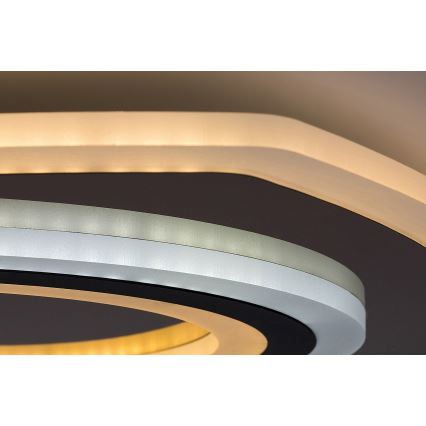 Rabalux - LED Plafon ściemnialny LED/60W/230V 3000/4000/6000K matowy chrom/czarny + zdalne sterowanie