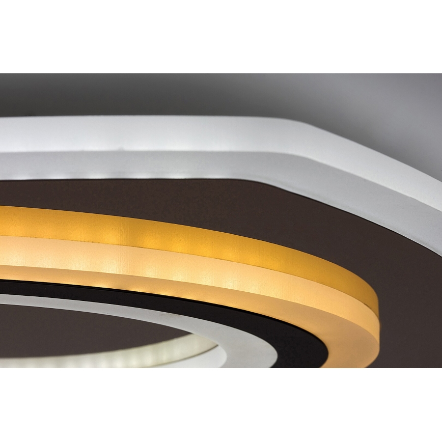Rabalux - LED Plafon ściemnialny LED/60W/230V 3000/4000/6000K matowy chrom/czarny + zdalne sterowanie