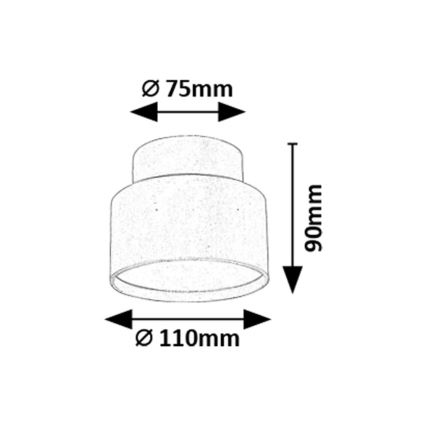 Rabalux - LED Plafon LED/16W/230V 3000K czarny