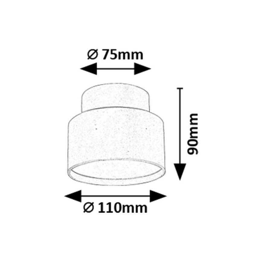Rabalux - LED Plafon LED/16W/230V 3000K czarny