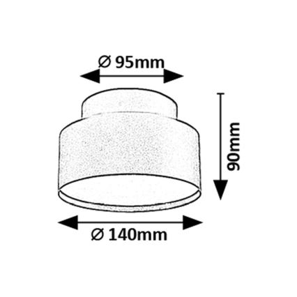 Rabalux - LED Plafon LED/24W/230V 3000K czarny