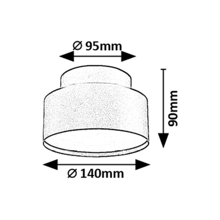 Rabalux - LED Plafon LED/24W/230V 3000K czarny