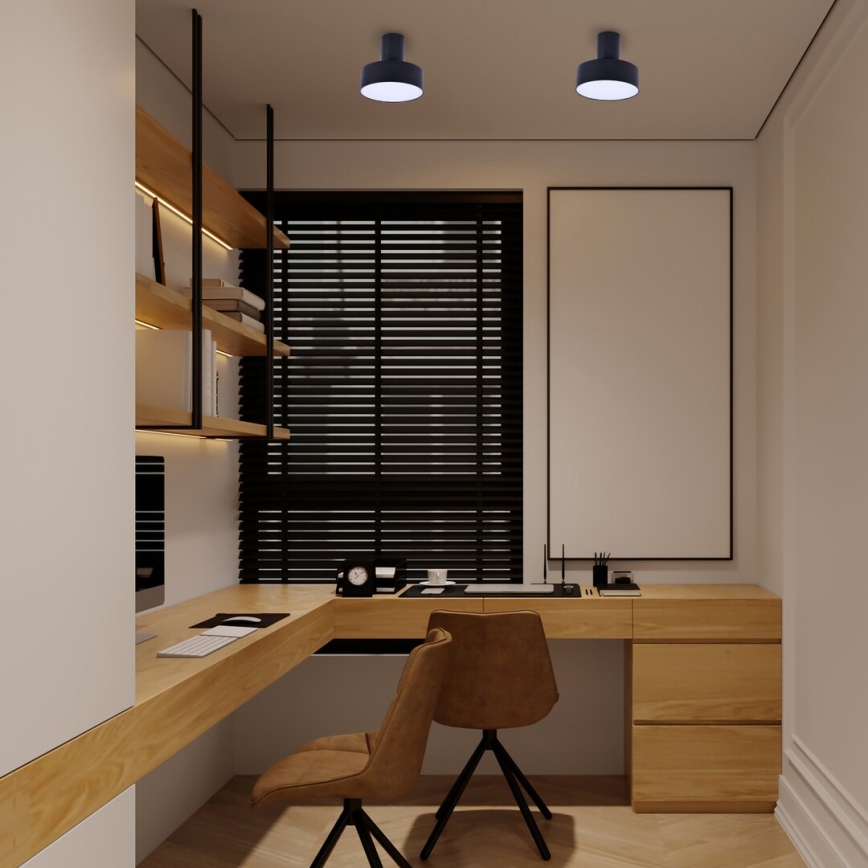 Rabalux - Lampa sufitowa LED 16 W, 230 V, 3000 K, czarna, śr. 14 cm