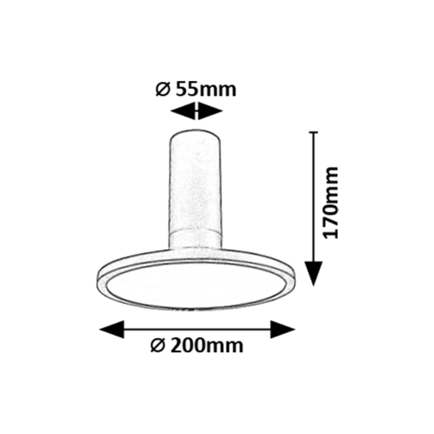 Rabalux - Plafon sufitowy LED/20W/230V 3000K czarny śr. 20 cm