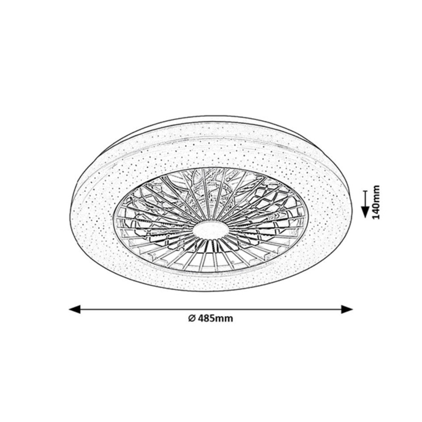 Rabalux - LED Ściemniany plafon z wentylatorem LED/48W/230V 3000-6500K + zdalne sterowanie