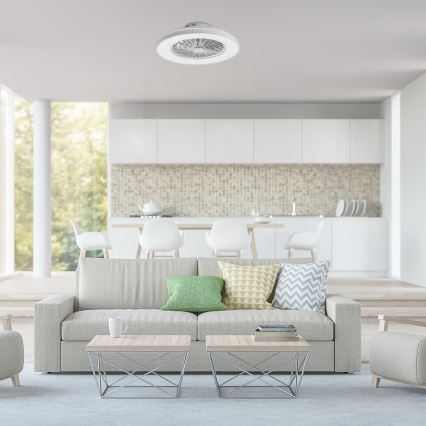 Rabalux - LED regulowane oświetlenie sufitowe z wentylatorem LED/48W/230V 3000-6500K + pilot zdalnego sterowania