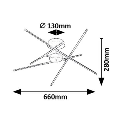 Rabalux - LED Żyrandol natynkowy LED/40W/230V 3000K czarny