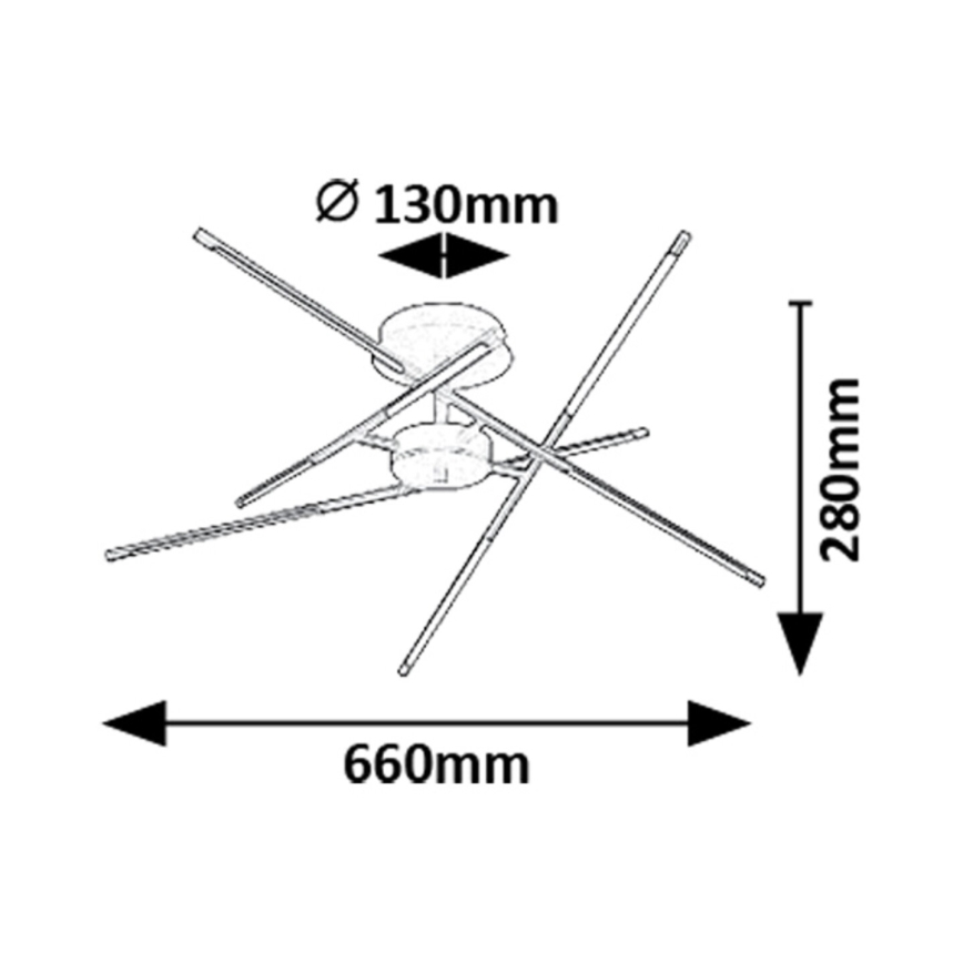 Rabalux - LED Żyrandol natynkowy LED/40W/230V 3000K czarny