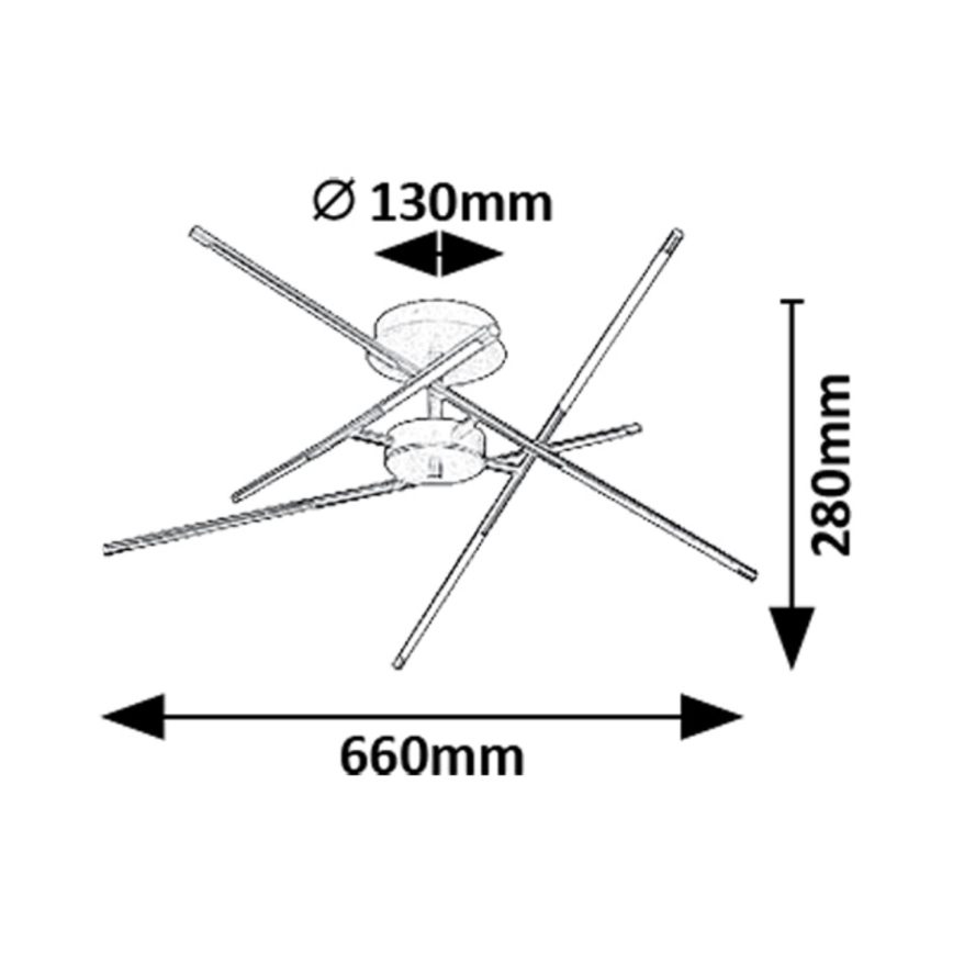 Rabalux - LED Żyrandol natynkowy LED/40W/230V 3000K złoty