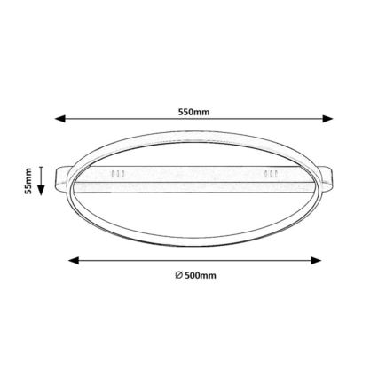 Rabalux - Lampa sufitowa LED/45W/230V 3000K 50x55 cm czarna