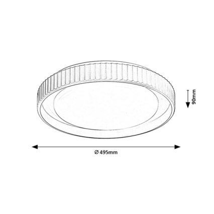 Rabalux - LED ściemnialna oprawa sufitowa LED/48W/230V 3000-6500K śr. 49,5 cm + zdalne sterowanie