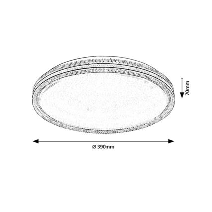 Rabalux - ściemnialna lampa sufitowa LED/34W/230V 3000-6500K Ø 39 cm + pilot zdalnego sterowania