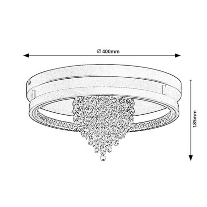Rabalux - Oprawa sufitowa LED/30W/230V 3000/3500/4000K śr. 40 cm