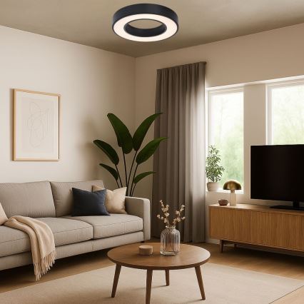 Rabalux - Plafon LED/24W/230V 3000/4000/6500K śr. 40 cm czarny