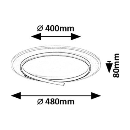 Rabalux - Lampa sufitowa LED/40W/230V 4000K Ø 48 cm