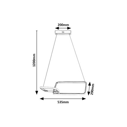 Rabalux - LED Żyrandol natynkowy LED/36W/230V 4000K