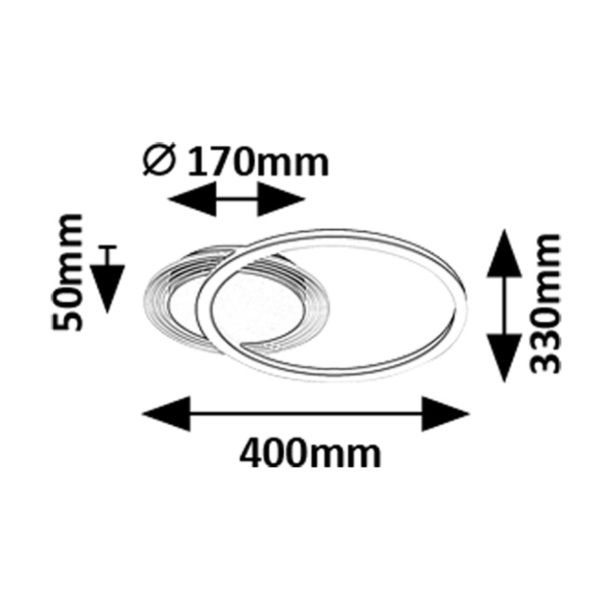 Rabalux - Plafon LED 24 W/230 V, 3000 K, 33 x 40 cm