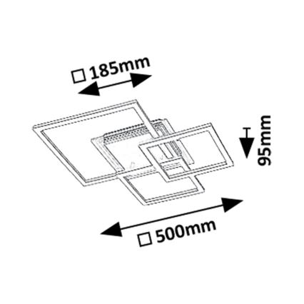 Rabalux - Plafon LED/40W/230V 3000K 50x50 cm