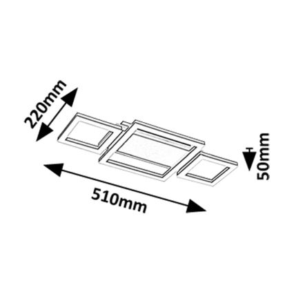 Rabalux - Lampa sufitowa LED 24W/230V, 4000K, 22x51 cm