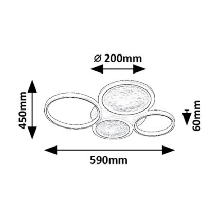 Rabalux - LED Plafon ściemnialny LED/40W/230V 3000-6500K + pilot zdalnego sterowania