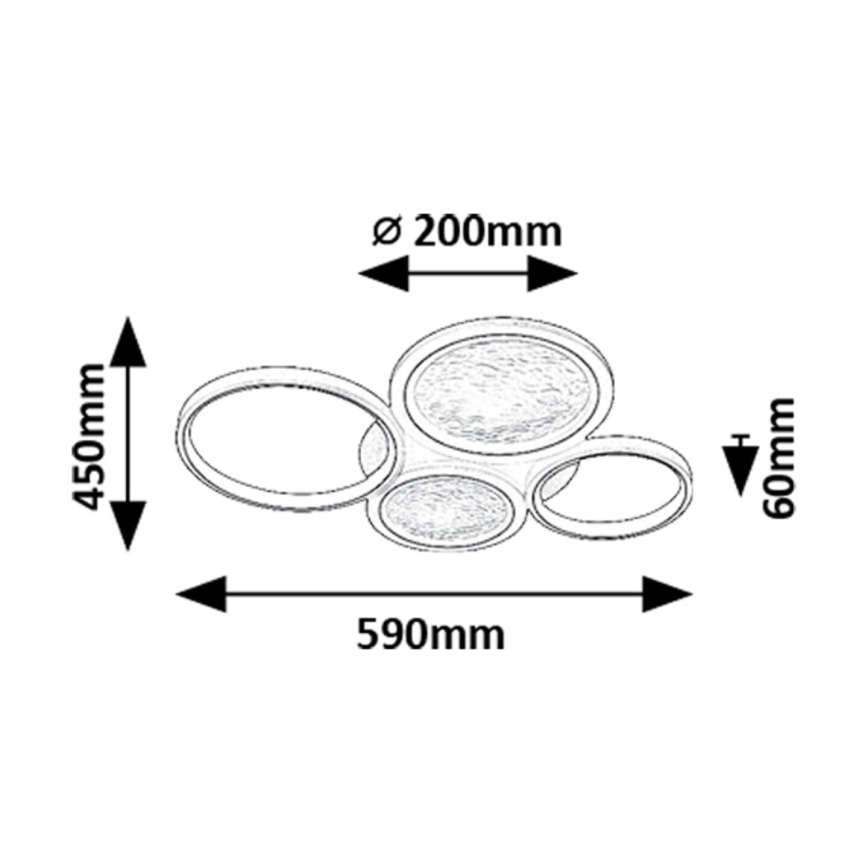 Rabalux - LED Plafon ściemnialny LED/40W/230V 3000-6500K + pilot zdalnego sterowania