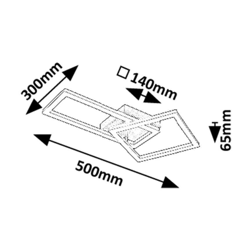Rabalux - Lampa sufitowa LED/24W/230V 3000K 30x50 cm