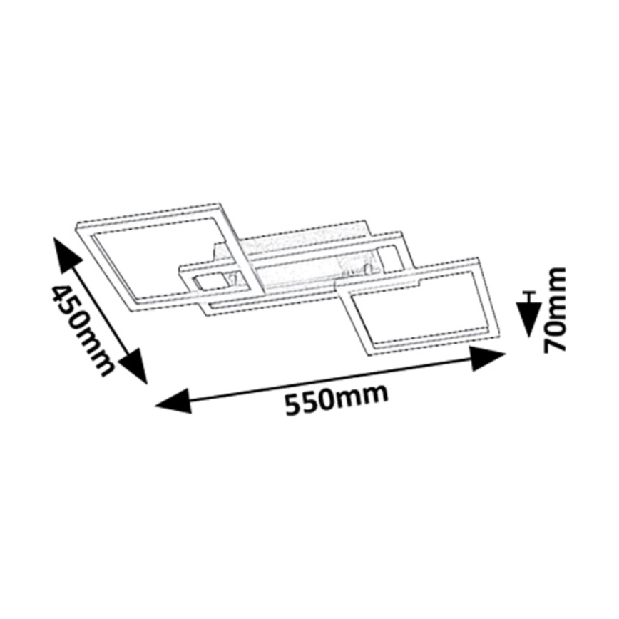 Rabalux - ściemnialna oprawa sufitowa LED 40W/230V 3000-6500K 45x55 cm + pilot zdalnego sterowania