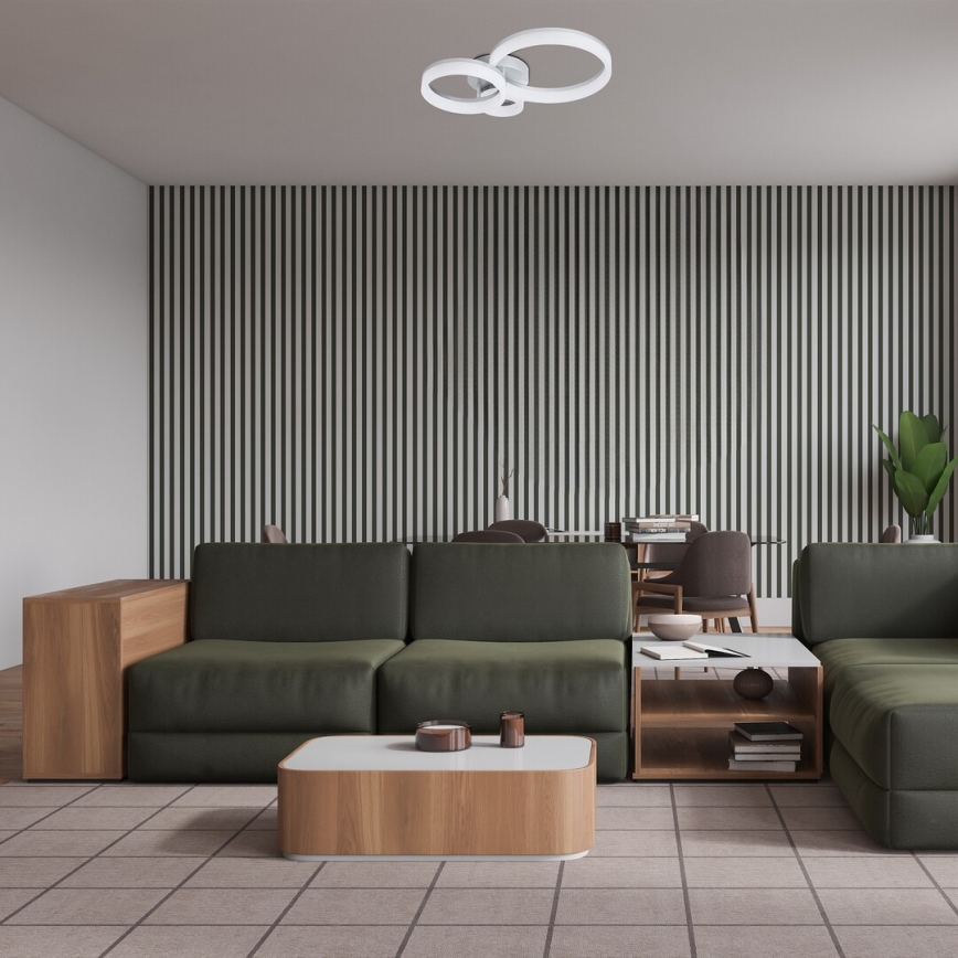 Rabalux - Lampa sufitowa LED 24W/230V 3000/4000/6500K 38x51 cm matowy chrom