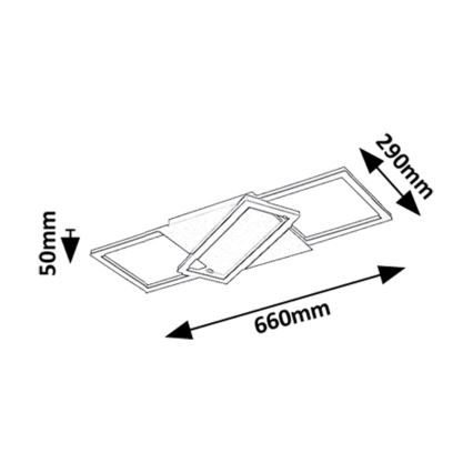 Rabalux - Ściemialna oprawa sufitowa LED/40W/230V 3000-6500K 29x66 cm + pilot zdalnego sterowania