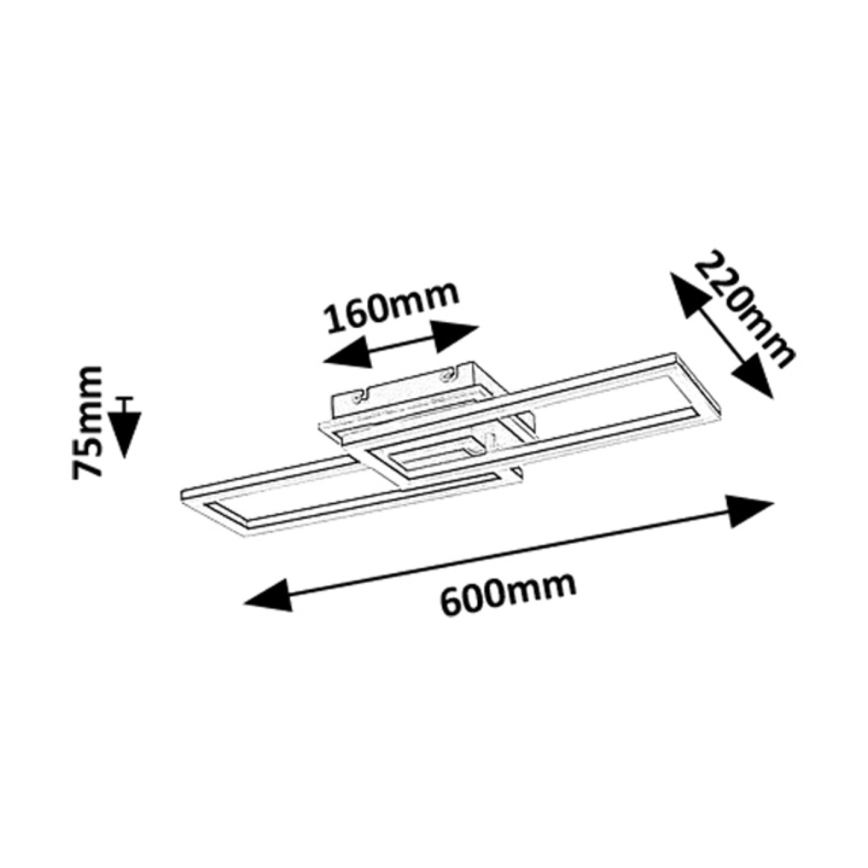 Rabalux - ściemnialna oprawa sufitowa LED/30W/230V 3000-6500K + zdalnym sterowaniem, długość 60 cm