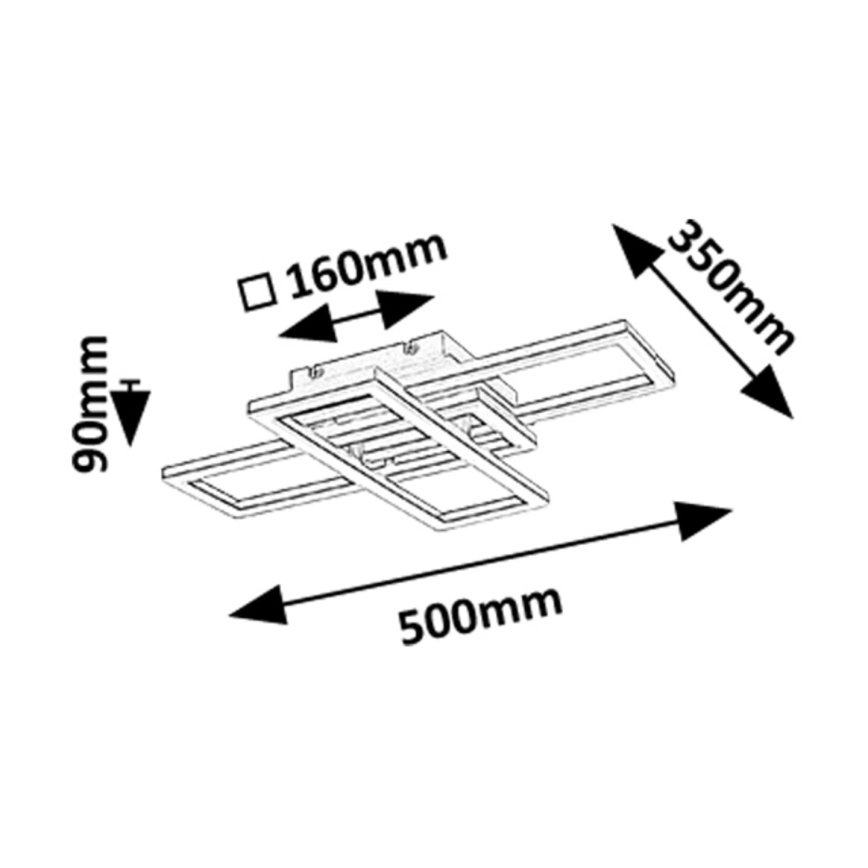 Rabalux - Ściemnialna oprawa sufitowa LED/40W/230V 3000-6500K + pilot zdalnego sterowania 35x50 cm