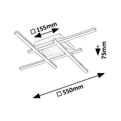 Rabalux - Lampa sufitowa LED/24W/230V 4000K 55x55 cm