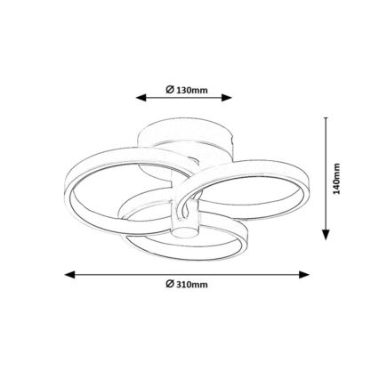 Rabalux - LED ściemnialna oprawa sufitowa LED/32W/230V 3000-6500K Ø 31 cm beżowa + zdalne sterowanie