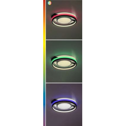 Rabalux - LED RGB ściemnialna lampa sufitowa LED/40W/230V 3000-6500K z pilotem, śr. 43 cm