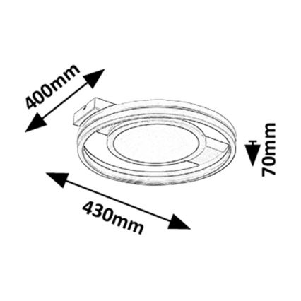 Rabalux - LED RGB ściemnialna lampa sufitowa LED/40W/230V 3000-6500K z pilotem, śr. 43 cm