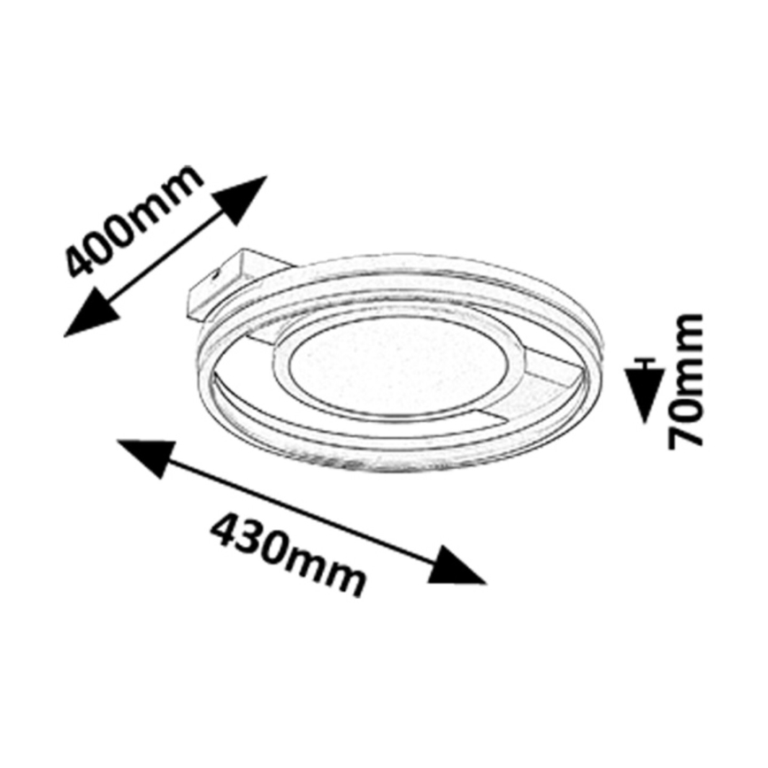 Rabalux - LED RGB ściemnialna lampa sufitowa LED/40W/230V 3000-6500K z pilotem, śr. 43 cm