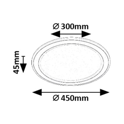 Rabalux - LED RGB Plafon ściemnialny LED/22W/230V 3000-6500K + zdalne sterowanie
