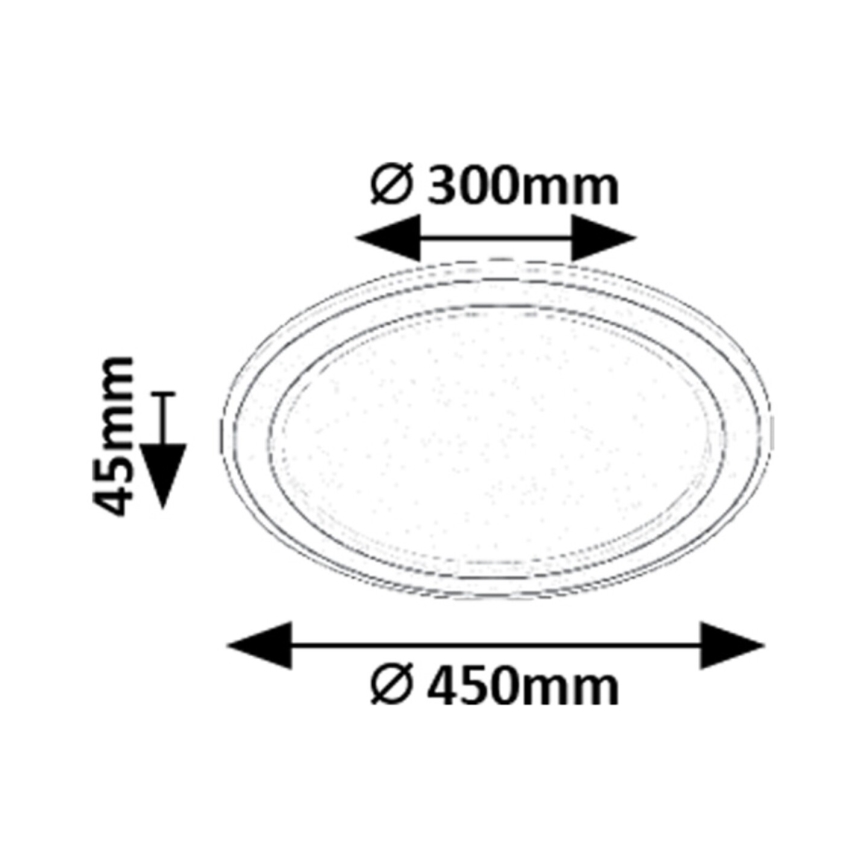 Rabalux - LED RGB Plafon ściemnialny LED/22W/230V 3000-6500K + zdalne sterowanie