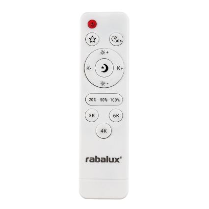 Rabalux - LED ściemnialna oprawa sufitowa LED/20W/230V 3000-6500K śr. 38,5 cm czarna + zdalne sterowanie