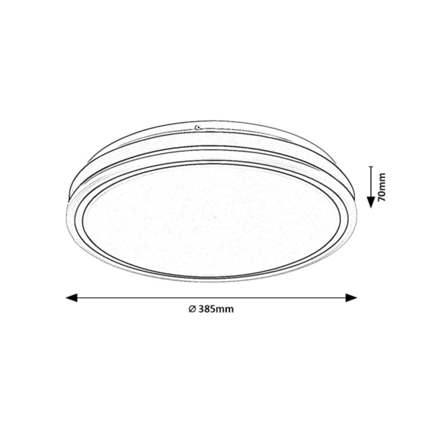 Rabalux - ściemnialna oprawa sufitowa LED/23W/230V 3000-6500K śr. 38,5 cm biała + pilot zdalnego sterowania