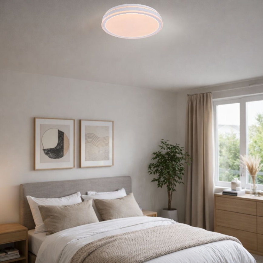Rabalux - Ściemnialna lampa sufitowa LED 23W 230V 3000–6500K Ø 38,5 cm biała + pilot zdalnego sterowania
